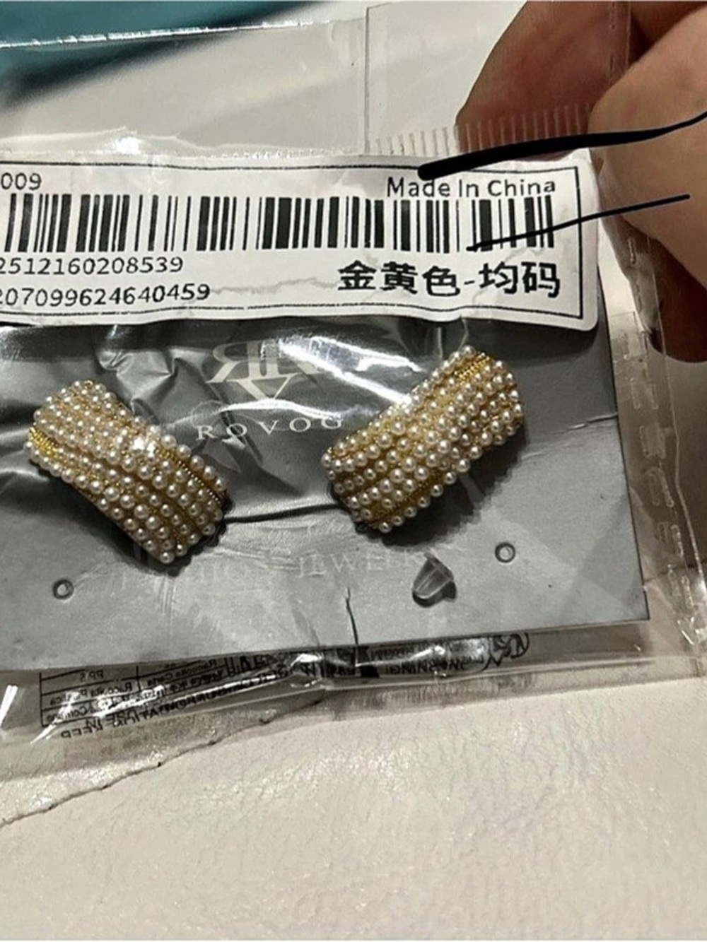 ROVOG Gold Beaded Earrings